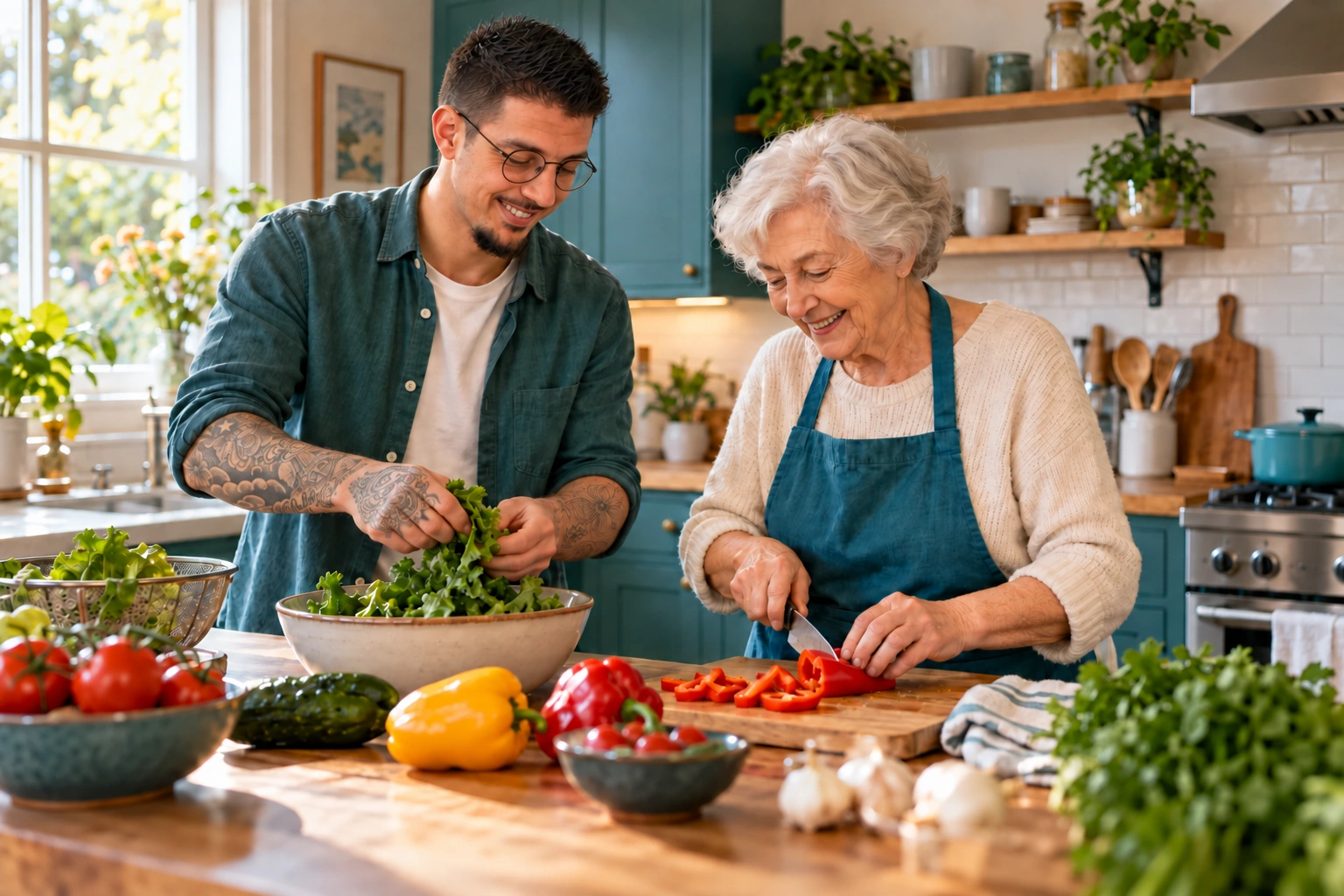 Préparer un repas et partager un moment ensemble